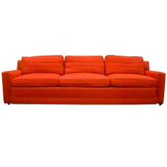 Custom Red Pullman Sofa